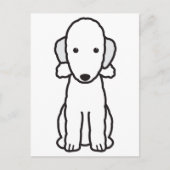 Carte Postale Dessin de Bedlington Terrier Dog (Devant)
