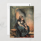 Carte Postale Dessin de Cendrillon vintage (Devant / Derrière)