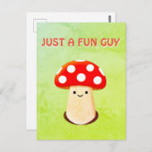 Carte Postale Dessin de champignons mignons (Devant / Derrière)