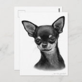 Carte Postale Dessin de charbon à gazon doux (Devant / Derrière)