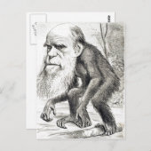 Carte Postale Dessin De Charles Darwin 1871 (Devant / Derrière)