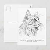 Carte Postale Dessin de chat (Devant / Derrière)