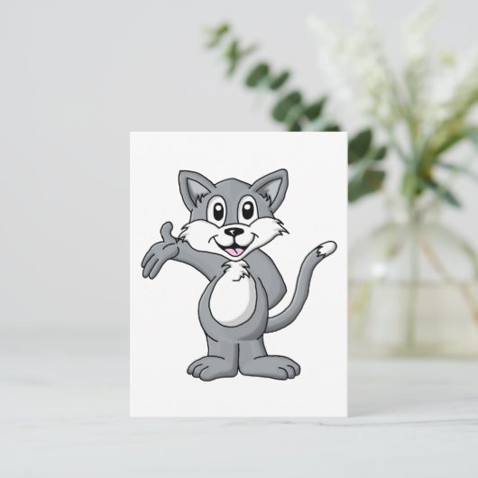 Carte Postale Dessin de chat (Debout devant)