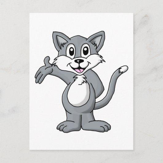 Carte Postale Dessin de chat (Devant)