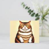 Carte Postale Dessin de chat drôle (Debout devant)