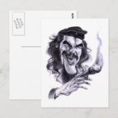 Carte Postale Dessin de Che Guevara (Devant / Derrière)