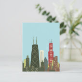 Carte Postale Dessin de Chicago (Debout devant)