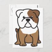 Carte Postale Dessin de Chien à Balle (Devant / Derrière)