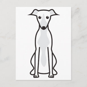 Carte Postale Dessin de Chien Whippet