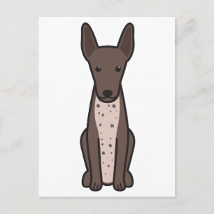 Carte Postale Dessin de Chien Xoloitzcuintli