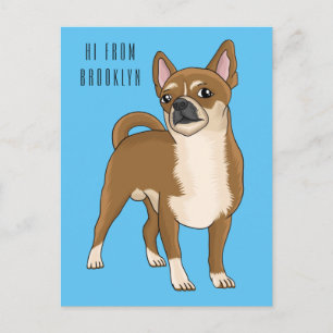 Carte Postale Dessin de Chihuahua pour chien
