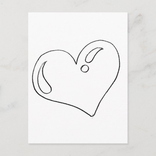 Carte Postale Dessin De Coeur Pour Imprimer Et Peindre Zazzle Be