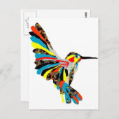 Carte Postale dessin de colibri (Devant / Derrière)