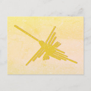 Carte Postale Dessin de colibri des lignes de Nazca, Pérou