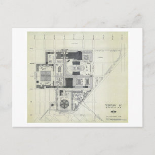 Carte Postale Dessin de conception aérienne des aiguilles spatia