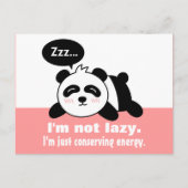Carte Postale Dessin de Cute and Lazy Panda (Devant)