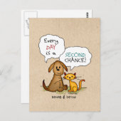 Carte Postale Dessin de désintoxication et de désobéissance : Ré (Devant / Derrière)