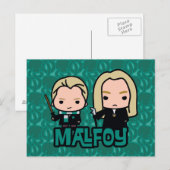 Carte Postale Dessin de Draco et Lucius Malfoy (Devant / Derrière)