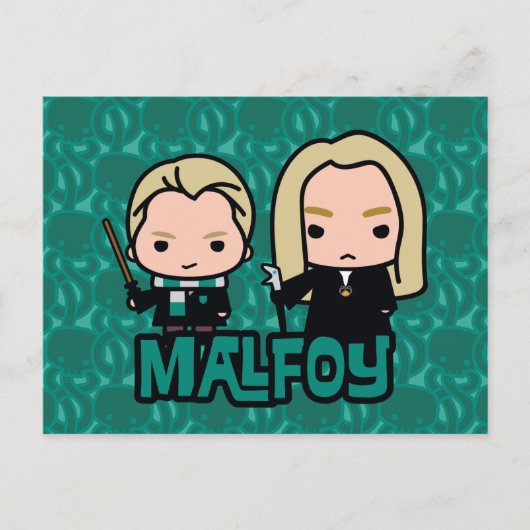 Carte Postale Dessin de Draco et Lucius Malfoy (Devant)