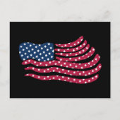 Carte Postale Dessin de drapeau rouge blanc et bleu (Devant)