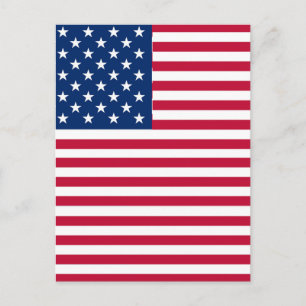 Carte Postale Dessin de fierté du drapeau américain USA