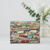 Carte Postale Dessin de gare vintage (Debout devant)