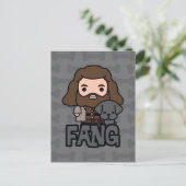 Carte Postale Dessin de Hagrid et Fang (Debout devant)