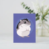 Carte Postale Dessin de Hamster nain russe (Debout devant)