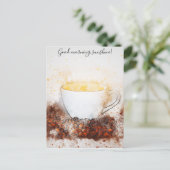 Carte Postale Dessin de Hot Cup of Coffee Good Morning Sunshine (Debout devant)