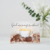 Carte Postale Dessin de Hot Cup of Coffee Good Morning Sunshine (Debout devant)