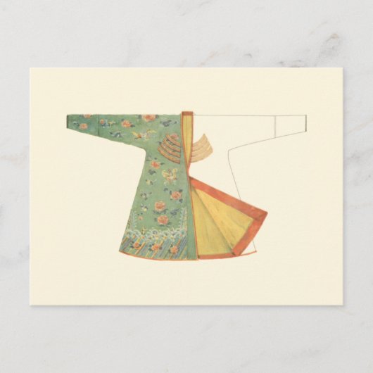 Carte Postale Dessin de Kimono semi-fini (Devant)