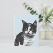 Carte Postale Dessin de Kitts Noir et Blanc (Debout devant)