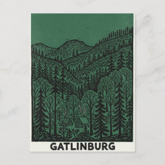 Carte Postale Dessin de la ligne de Gatlinburg