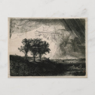 Carte Postale Dessin de la machine à voler Vintage