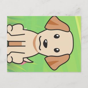 Carte Postale dessin de laboratoire jaune