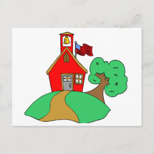 Carte Postale Dessin de l'école coloré