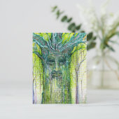 Carte Postale Dessin de l'esprit de l'arbre vert (Debout devant)