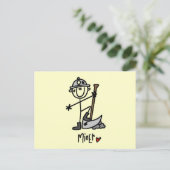 Carte Postale Dessin de mineur bâtonnet (Debout devant)
