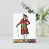 Carte Postale Dessin de mode français du gentleman en costume ro (Debout devant)