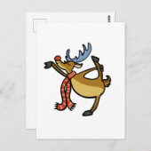 Carte Postale Dessin de Moose Dancing | choisir la couleur arriè (Devant / Derrière)