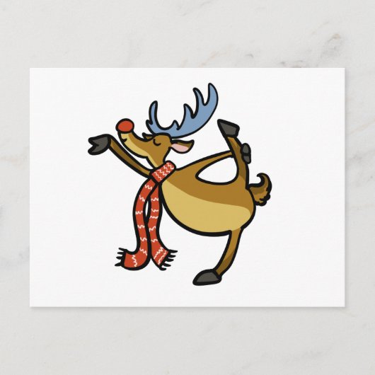 Carte Postale Dessin de Moose Dancing | choisir la couleur de l' (Devant)