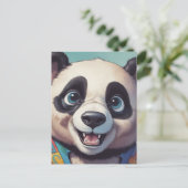 Carte Postale Dessin de Panda (Debout devant)