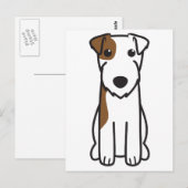 Carte Postale Dessin de Parson Russell Terrier Dog (Devant / Derrière)