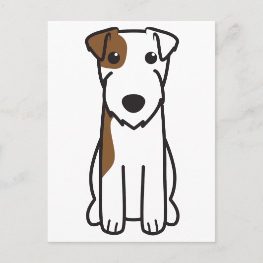 Carte Postale Dessin de Parson Russell Terrier Dog (Devant)