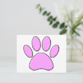 Carte Postale Dessin de patte de chien mignon (Debout devant)