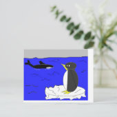 Carte Postale Dessin de pingouin (Debout devant)