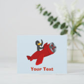 Carte Postale Dessin de pingouin volant (Debout devant)