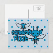 Carte Postale Dessin de Pixie de Cornouailles de dessin animé (Devant / Derrière)