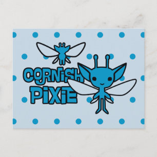 Carte Postale Dessin de Pixie de Cornouailles de dessin animé