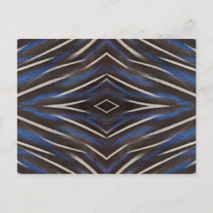 Carte Postale dessin de plume de pintade guinéenne en diamant